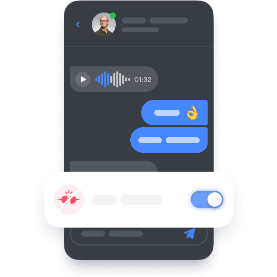 Man using VPN app feature kill switch