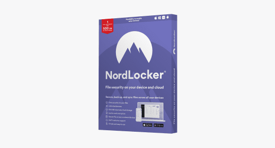 A NordLocker retail box.