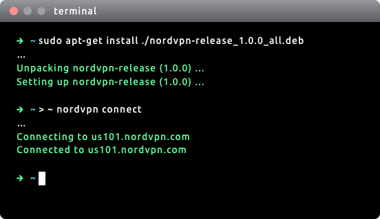 NordVPN Linux cli